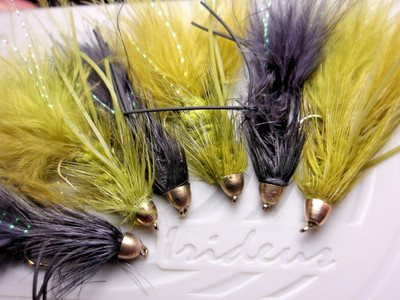 Wooly Bugger Flies Irideus Heavy Weight Custom Minnow Baitfish Steelhead