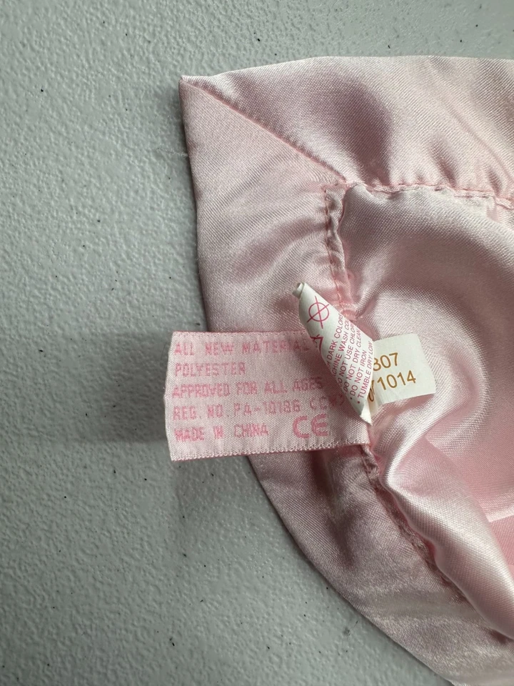 Bearington Baby Collection Manta de Seguridad Rosa para Perros Lovey Wiggles Niña Satinada Foto 4 de 4