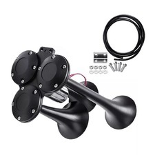 135DB Train Horn Super Loud 3 Trumpet Air Horn Kit For Semi Truck Boat Van Car