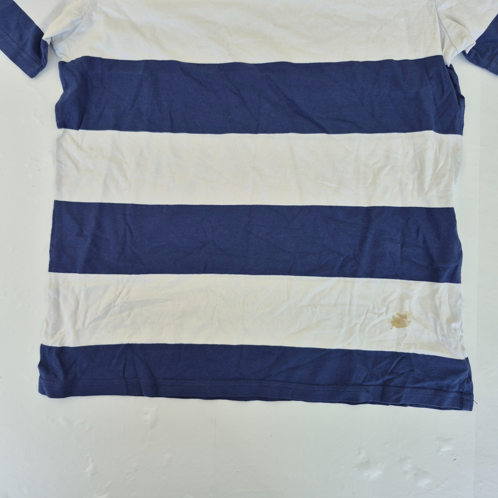 Polo Ralph Lauren t shirt 10 12 anni blu ragazzo a righe manica corta maglietta grande pony