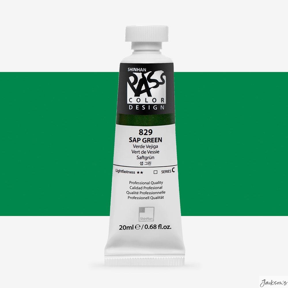 ShinHan Pass Watercolour Gouache Hybrid Paint Tube 20ml Sap Green Colour
