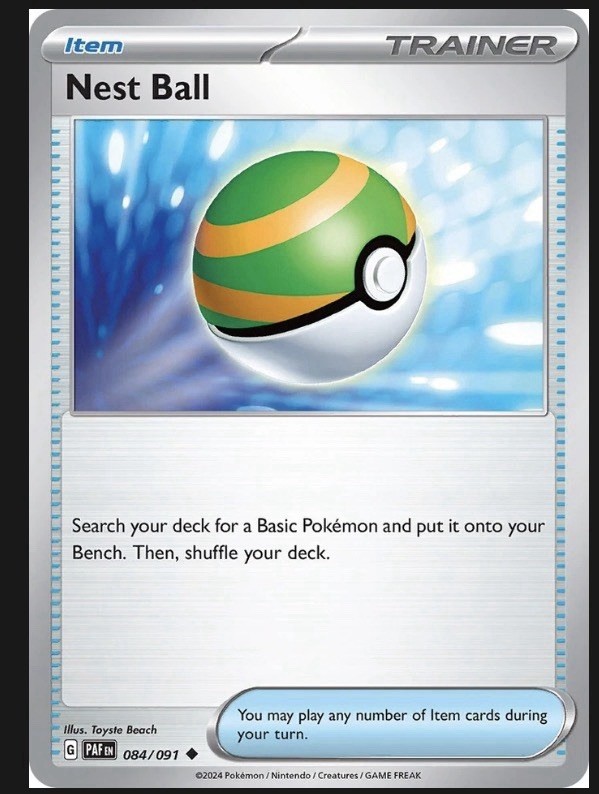 Nest Ball 084/091 - Paldean Fates Reverse Holo - NM