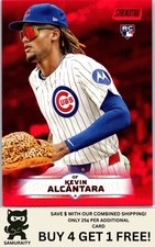 Kevin Alcántara 2025 Stadium Club #91 Red Foil Rookie Near Mint or Better