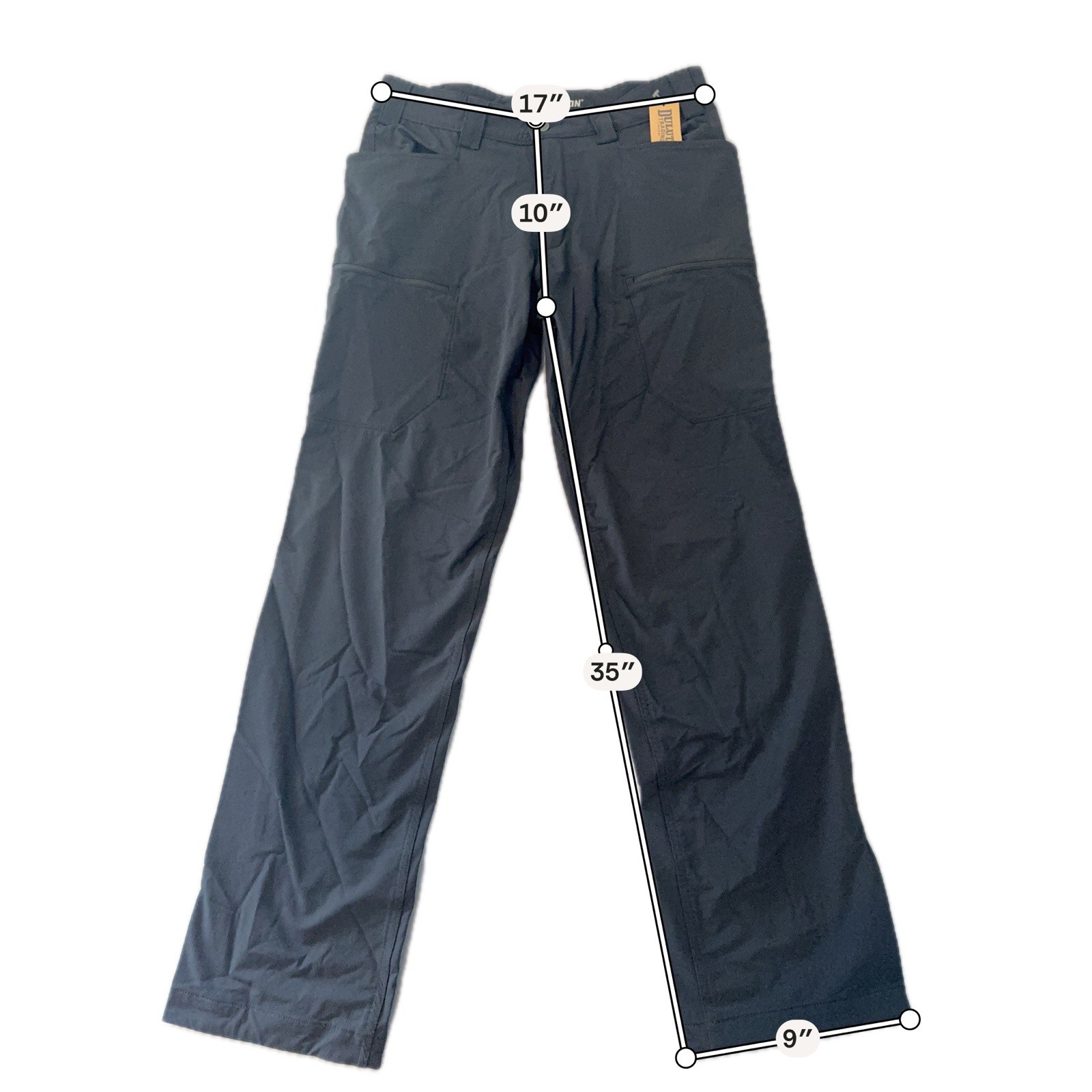​Duluth Trading Co Flexpedition Pants Men’s 34x36 Tall Relaxed Fit Black Hiking image 6