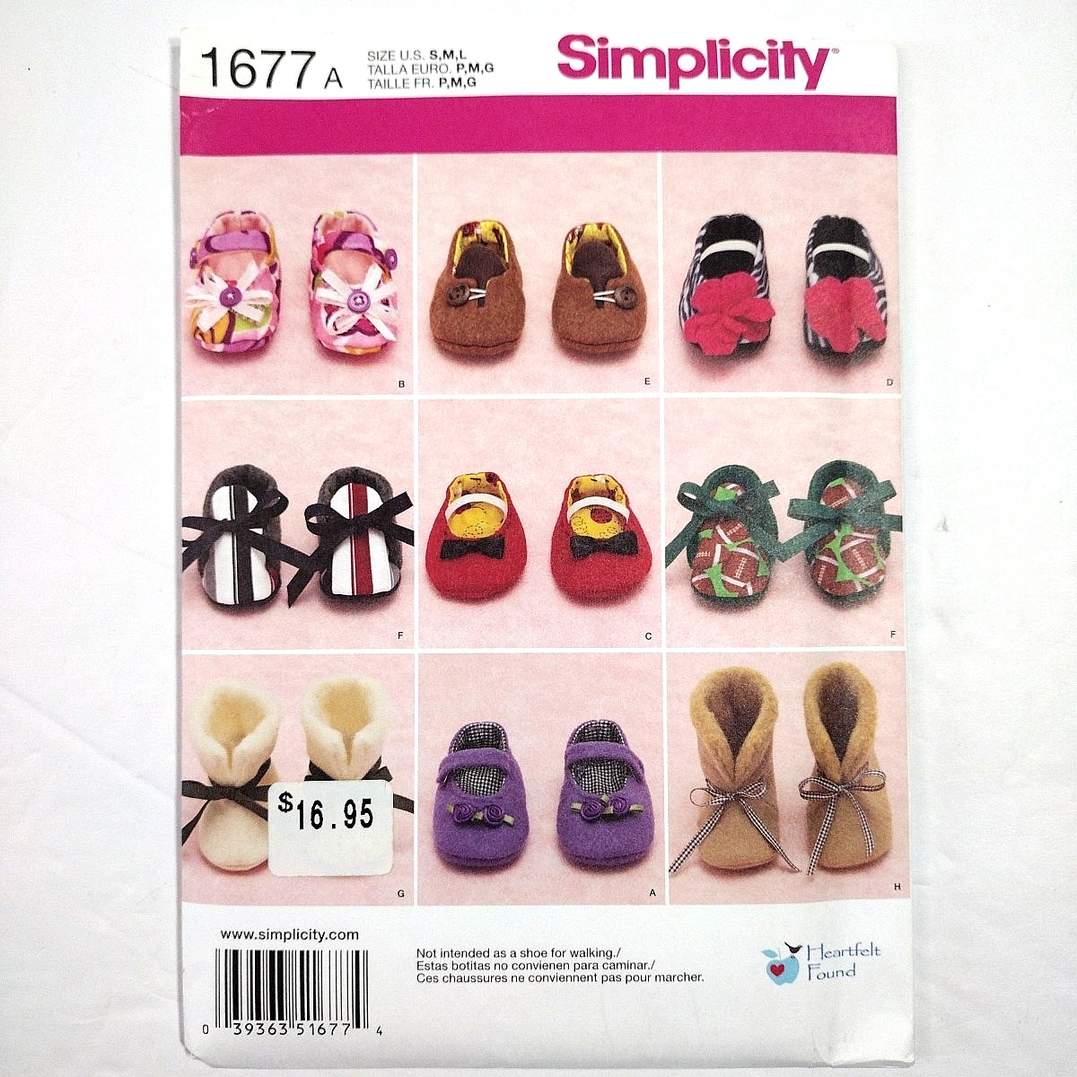 Sz S/m/l (4-4.5") 8 Styles Sewing Pattern