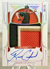 7/25 REGGIE CRAWFORD PROSPECT MATERIAL AUTO 2024 Panini National Treasures !!!!!