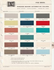 1958 1959 Edsel Paint Chips R-m 1958 1959 Edsel Paint Chips R-m