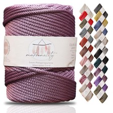 Makromecity, Premium Polyester Macrame Cord 5mm x 104 Yards 1 Skein, Plum