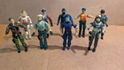 1985 HASBRO G.I JOE KEEL-HAUL V1 3.75" ACTION FIGURE + 8 other figures