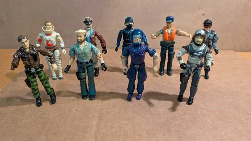 1985 HASBRO G.I JOE KEEL-HAUL V1 3.75" ACTION FIGURE + 8 other figures