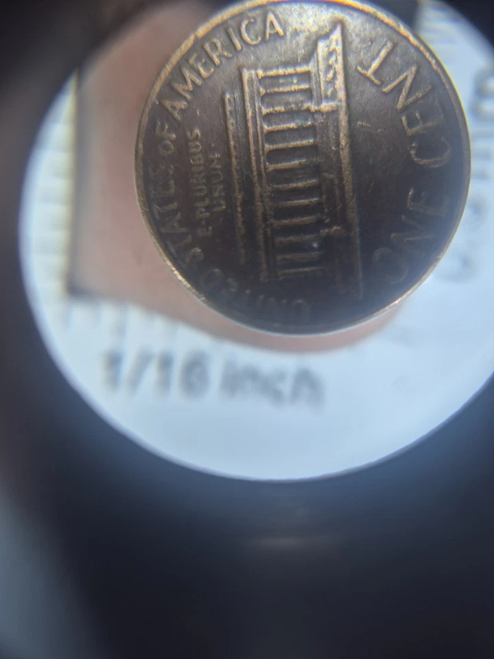 1969 D No FG & Floating Roof Error. Lincoln Memorial Penny Coin. #1 - Image 2 of 4
