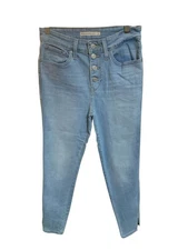 Levis 721 High Rise Skinny Jeans Womens 27 Light Wash Button Fly Ankle Stretch