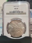 1883 S MORGAN SILVER DOLLAR NGC MS60