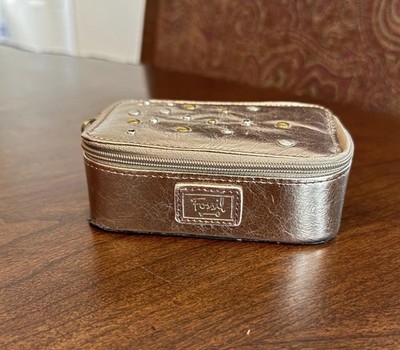 Fossil Betsy Zip-Around Genuine Leather Travel Small Jewelry Case NWT