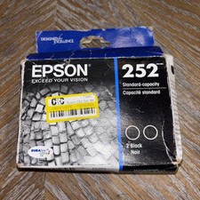 Epson 252 2pk Combo Ink Cartridge - Black Exp 11/2026 NEW  