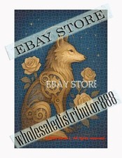 1000 piece jigsaw puzzle Mystic wolf floral fantasy wolf