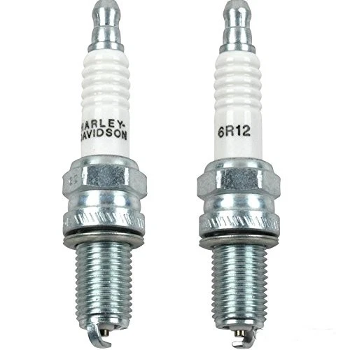 Lot de 2 bougies d'allumage d'origineCompatible avec 6R12 pour modèles Twin Cam - Photo 1/2