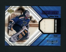 Roman Turek 2001 UD Black Diamond - Game Used Leg Pads Card - St. Louis Blues NM