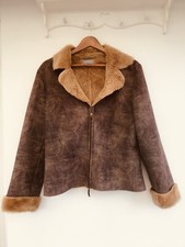 Per Una Faux Sheepskin Jacket Lightweight Ladies Size L M&s