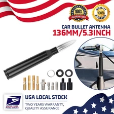 For 2009-2019 Ford F150 F250 F350＆ Ram 1500 5.3inch Aluminum Bullet Antenna