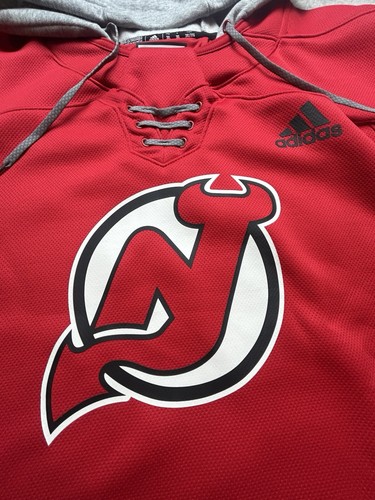 New Jersey Devils adidas Skate Lace Team Red Pullover Hoodie 3XL - 第 4/5 張圖片