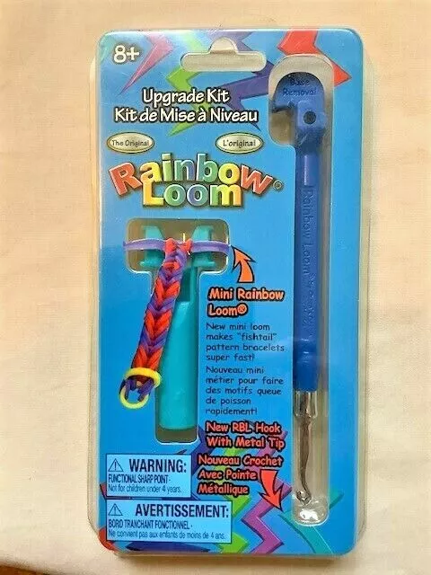 Rainbow Loom Metal Hook Tip Tool Upgrade Kit [Blue] includes Mini Loom