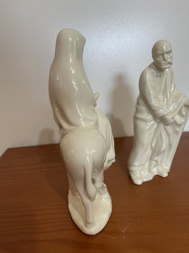 Ceramic Virgin Mary Baby Jesus On donkey Joseph Flight To Egypt Signature 1981 - 第 6/15 張圖片