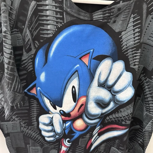 Vintage 1994 SEGA MEGA WEAR Sonic The Hedgehog AOP T Shirt - Mens Size Large - - Picture 12 of 15