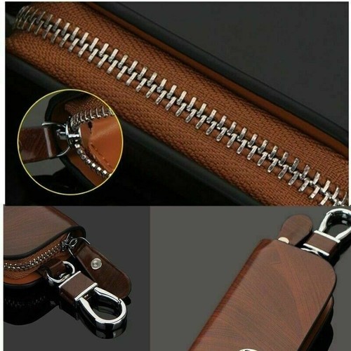 Hot Holder Auto Smart Key Case Fernbedienung Tasche Reißverschluss Etui Tasche Leder - Bild 7 von 14
