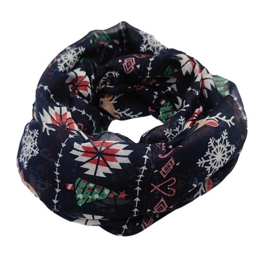 Print Voile Scarf for Christmas Parties Family Gatherings Neck Wear Shawl Wrap - Picture 15 of 16