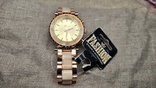 Geneva Women's Rose Gold Beige Finish Boyfriend Fashion Dressy Casual Watch