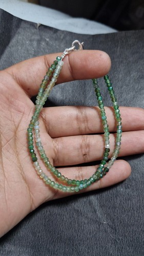 Pulsera De Cuentas Redondas De 3 Mm De Multi Ónix Y Plata 925 De 8" De 2 Capas - Imagen 2 de 8