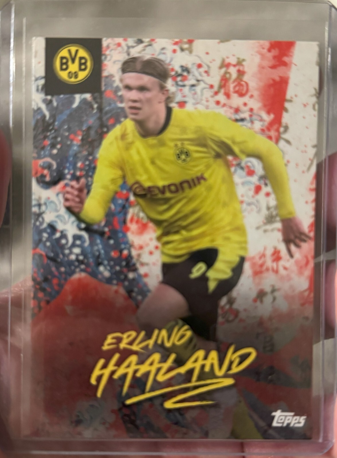 2021 Topps ERLING HAALAND Black & Yellow Borussia Dortmund BVB 09 view 3