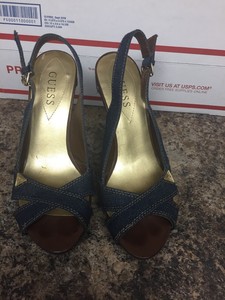 guess denim sandals