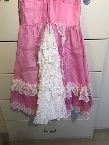 Pink Crystal Barbara’s Western Fashions Texas Lace Square Dance Dress P04 - Picture 3 of 9