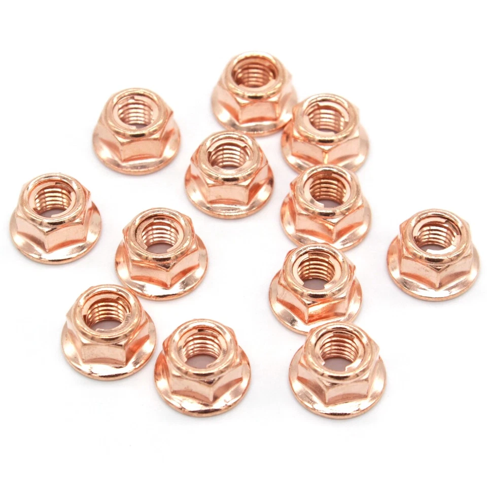 Para BMW E10 E21 E23 E24 E28 E30 Paquete de 12 Tuercas de Bloqueo M8 x 1.25 Colector de Escape Foto 3 de 3