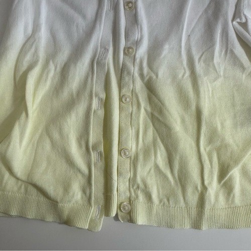 Bonpoint Girls Button Up White & Yellow Ombre Sweater Size 6A - Picture 3 of 7