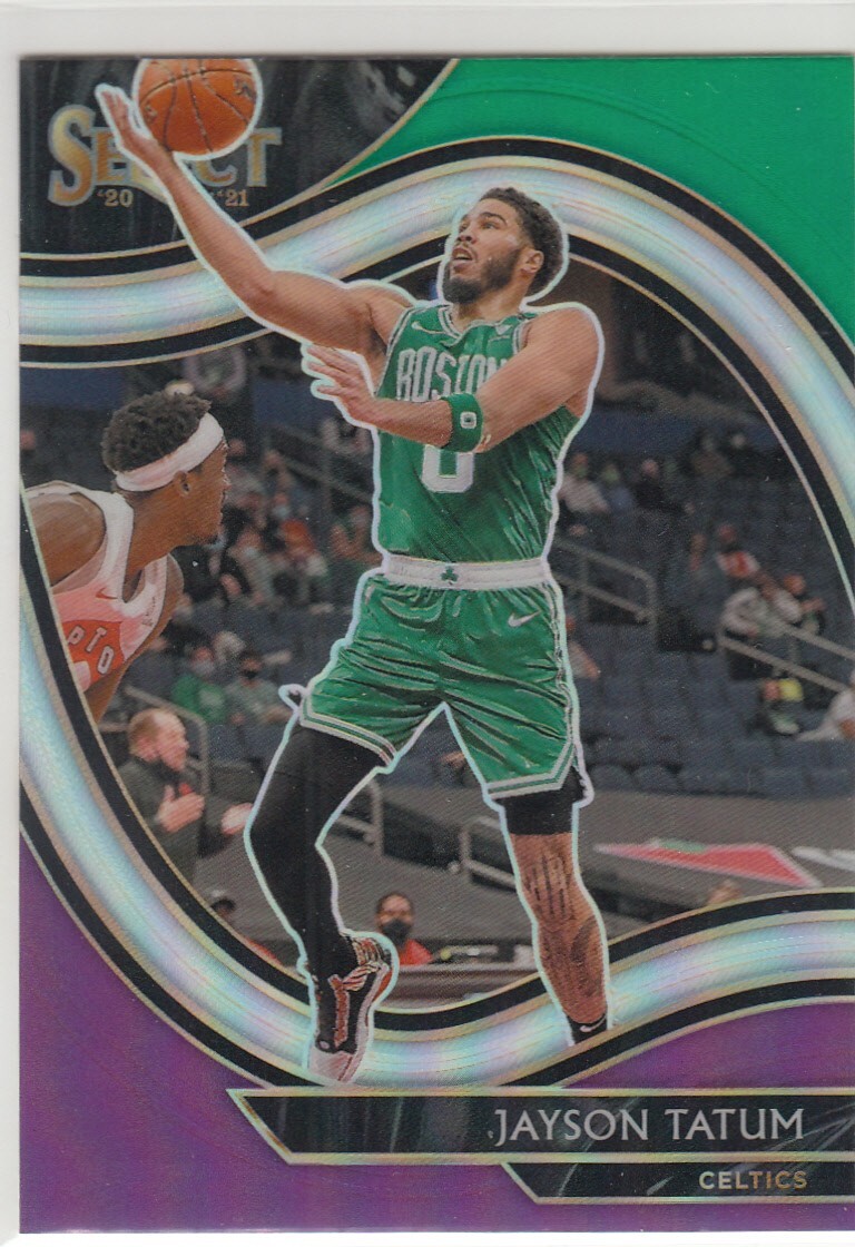 2020-21 Panini Select Holo Green White Purple JAYSON TATUM #214 Celtics