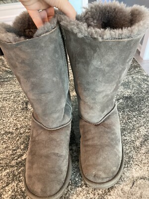 UGG Australia Bailey Bow Tall  1007308 Boots Women Size 6 Gray