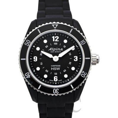 ALPINA Horological Smartwatch AL-281BS3V6 Black Dial Lady's Watch Genuine
