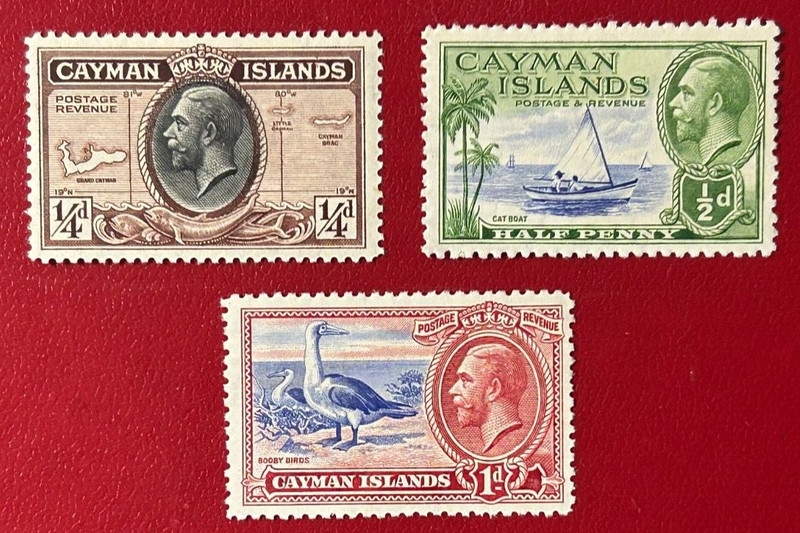 CAYMAN ISLANDS Sc#85-87 1935 King George & Scenery V VLH OG VF (23-313)