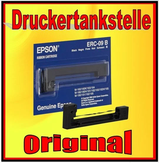 originales Farbband EPSON  ERC-09B  M-160 / 180 / 190  Registrierkassen  Neu