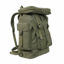 ROTHCO 2304 OD GREEN EUROPEAN STYLE RUCKSACKS H.W. COTTON CANVAS 20 X 13 X 71/2