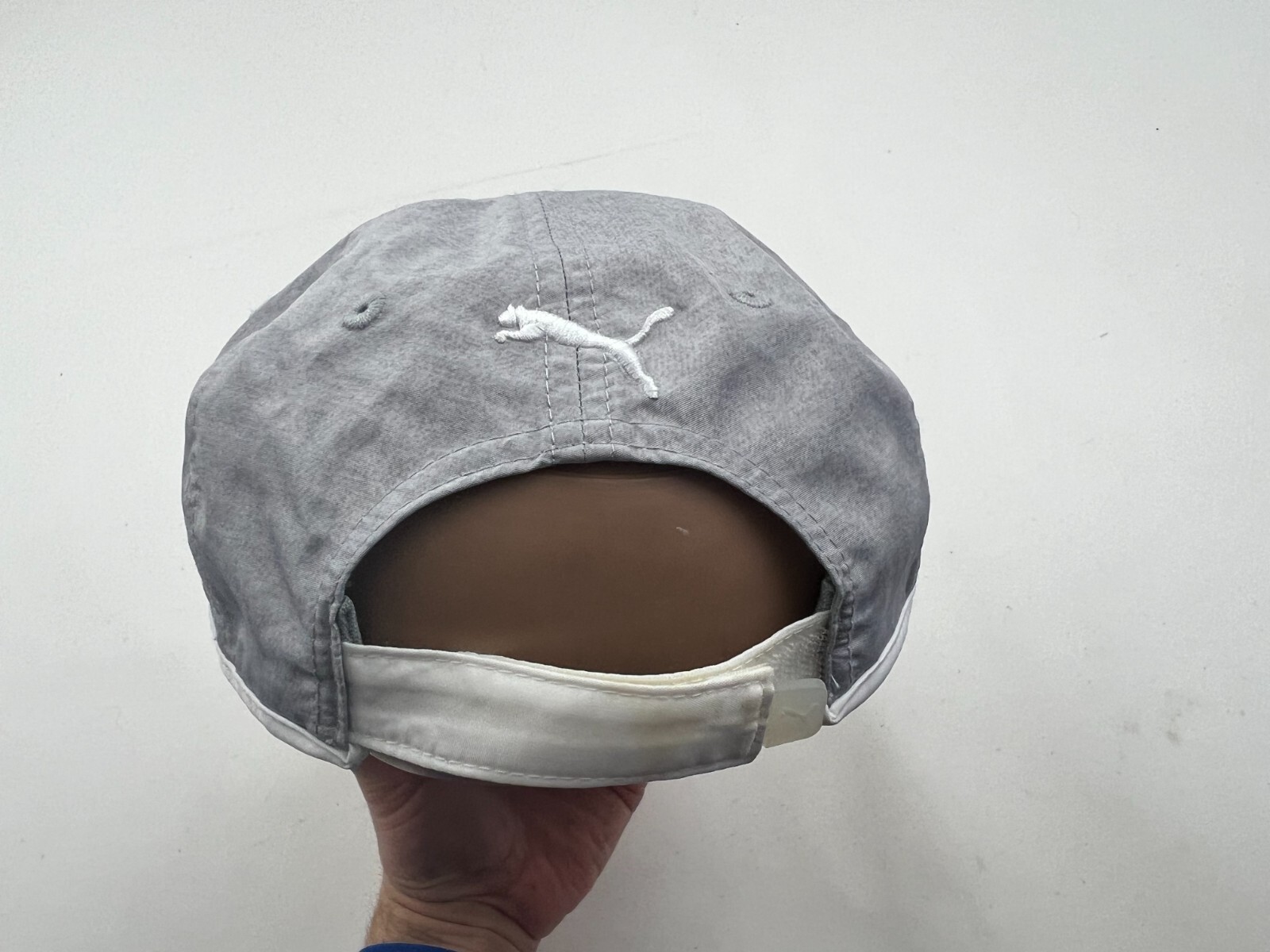 Puma Hat Cap Strapback Gray White Adjustable Embr… - image 2