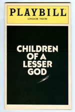Vintage 1981 CHILDREN of a LESSER GOD Broadway PLAYBILL! Original Run! Longacre!