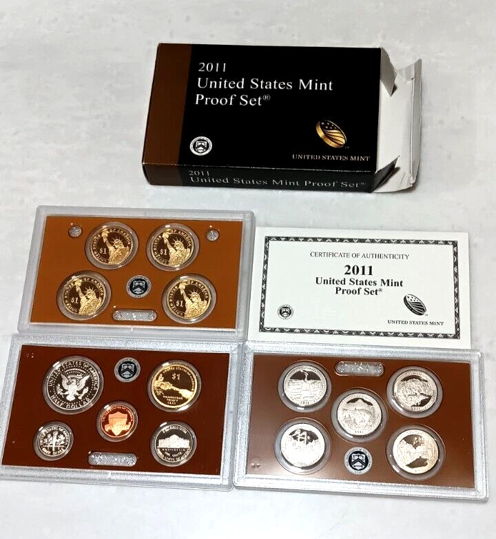 2011-S U. S. Mint Proof Set 14 Coins with COA and Original Box Clad - Image 3 of 3
