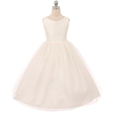 IVORY Size 2 Flower Girl Dress Birthday Bridesmaid Recital Formal Party