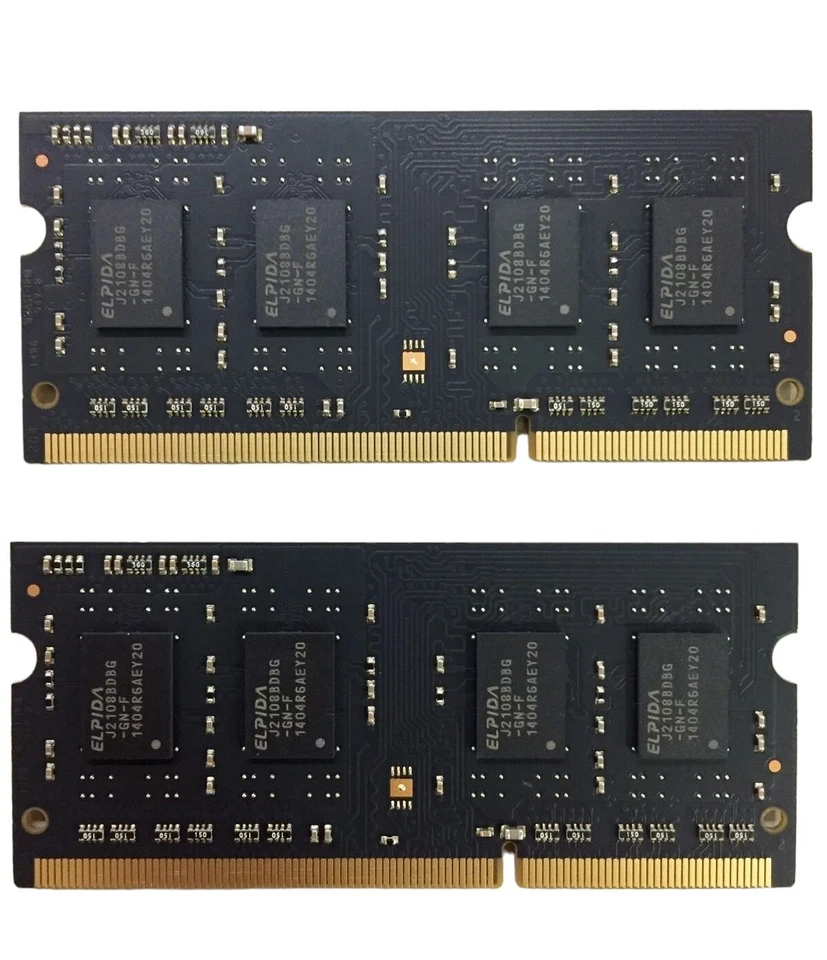 4GB Elpida RAM Memory 2x2GB PC3-12800S 1600MHz DDR3 EBJ20UF8BDU5-GN-F - Image 2 of 2