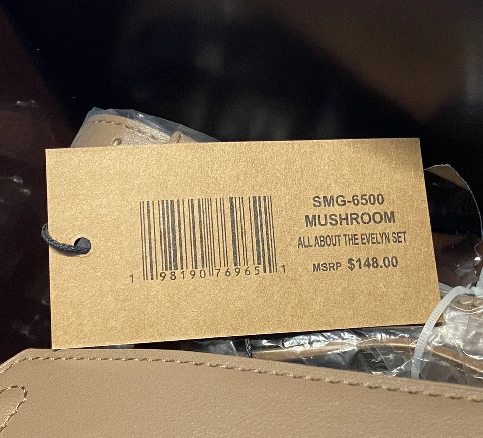 Steve Madden All About The Evelyn Set de Regalo Champiñón - Bolso, Correas, Bolsa, Bufanda Foto 3 de 3