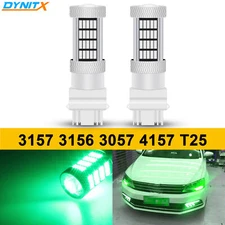 2X 3157 7506 3057 3155 Green 92SMD LED Daytime Running Parking Light DRL Bulbs